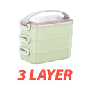 idrop [ 1200ml 2 LAYER / 1800ml 3 LAYER ] Heat Insulated Portable Lunchbox / Bekas Makanan Mudah Alih / 二&三层长方形U形扣饭盒