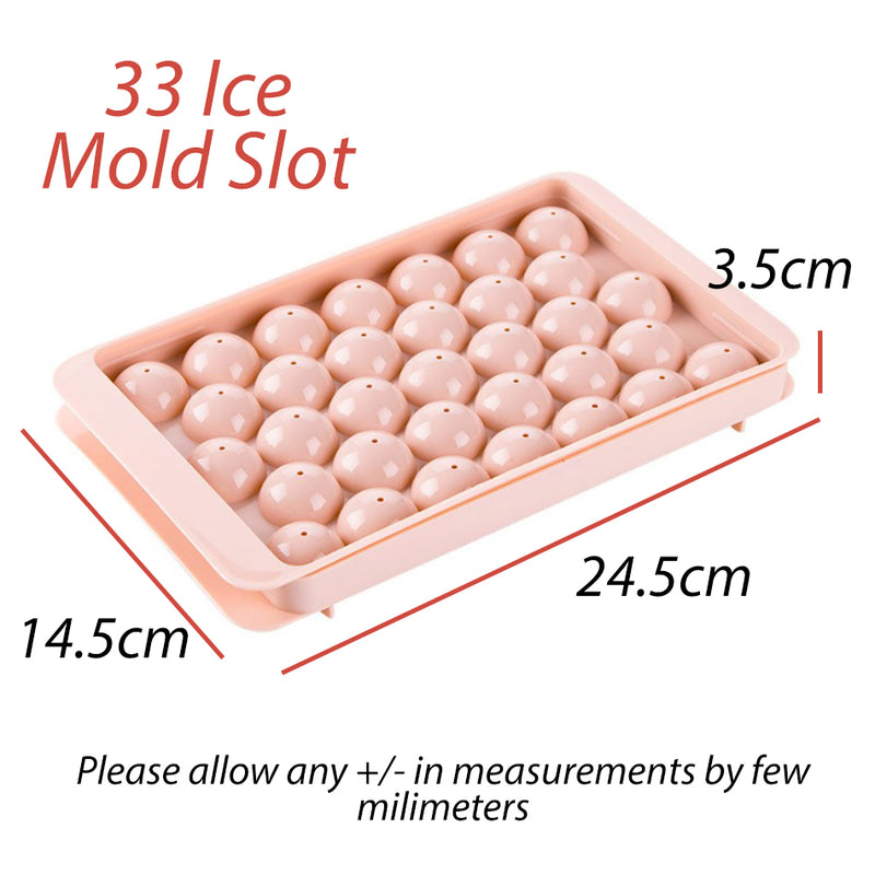 idrop [ 33 SLOT ] Round Sphere Ice Maker Mold Tray / Acuan Membuat Ais Bulat / 圆形冰块模具