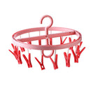 idrop [ 32CM ] 16 Clips Foldable Rotatable Hanging Drying Rack / Tempat Gantung Baju & Pakaian Ringan / 可折叠可旋转晾晒盘大号16夹(晾晒架)32CM