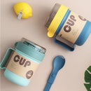 idrop 500ml Breakfast Cup for Eating & Drinking + Foldable Spoon