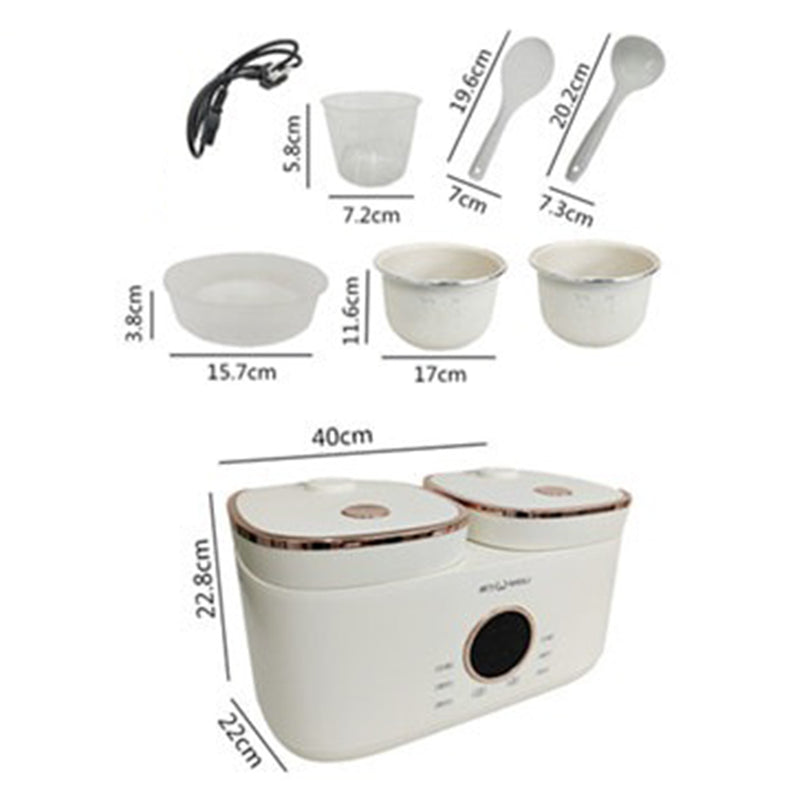 idrop [ 2 Liter ] 2 IN 1 Multifunction Smart Electric Health Rice Cooker 800W / Periuk Masak Elektrik Pelbagai Guna Dua Dalam Satu / 2L智能养生电饭煲800W双饭煲