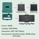 idrop Multipurpose Breakfast Maker Double Heating Sandwich Machine / Alat Masak Roti Waffle Pelbagai Guna /  定时双发热三文冶机(配双盘 )