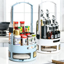 idrop [ 2 LAYER ] 360° Rotating Multifunction Condiment Seasoning Storage Rack / Rak Pelbagai Guna Simpanan Perencah & Botol Boleh Putar / 360°旋转多功能调味品调料架