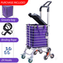 idrop Heavy Duty Foldable Grocery Cart Basket Trolley for Shopping & Courier  / Troli Mudah Alih Boleh Lipat / 用于购物和快递的重型可折叠杂货车购物篮手推车