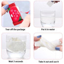 idrop [ 20pcs ] Disposable Compressed Face Towel Water Absorbent Travel Compact Bath Towel / Tuala Tisu Lap Pakai Buang Serap Air / (20P/PACK)24*30CM韩版一次性压缩洗脸面巾(1包20粒)(依依相恋)