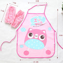 idrop Cute Cartoon Children's Apron Set / Set Apron Kanak-kanak / 可爱卡通儿童围裙套装