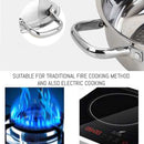 idrop 32CM Kitchen Cooking Hot Pot with Glass Lid