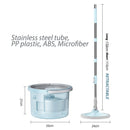 idrop Sewage Separation Round Mop / Mop Lantai Rumah / 污水分离托把加32CM加高水桶(2片布)