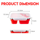 idrop 2 Grid Rectangle Portable Eco Folding Lunchbox Bento