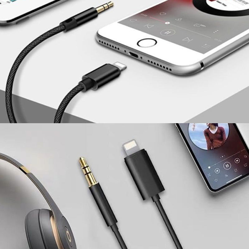 idrop 2 IN 1 AUX 3.5mm Audio Cable Compatible with Apple & Android Devices