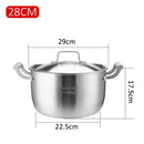 idrop [ 22CM / 28CM ] 5 Layer Stainless Steel SUS304 Soup Pot with Full Steel Lid Cover / Periuk Masak Sup Keluli Tahan Karat / 22CM-28CM五层钢汤锅(钢盖)(304免水蒸多用锅)