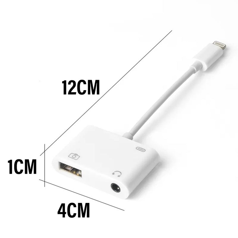 idrop 3.5mm Headphone & Jack Camera Adapter with Charging Port Compatible with Apple Device