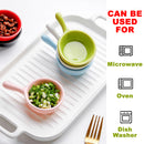 idrop Round Handle Ceramic Seasoning Condiment Dish Plate / Piring Kecil Plat Hidangan Perasa / 陶瓷碟 6.5CM圆柄碟(10CM)(黄/粉红/青/蓝) [ 6.5CM(D) 10CM(L) ] [ YELLOW/PINK/CYAN/BLUE ]