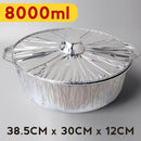 idrop Disposable Takeaway Tin Foil Food Storage Bowl Pot with Lid Cover