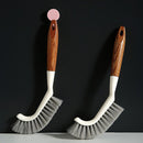 idrop Long Handle Bathroom Toilet Cleaning Bristle Brush / Berus Pencuci Tandas & Bilik Mandi / 橡胶木长柄硬毛刷子