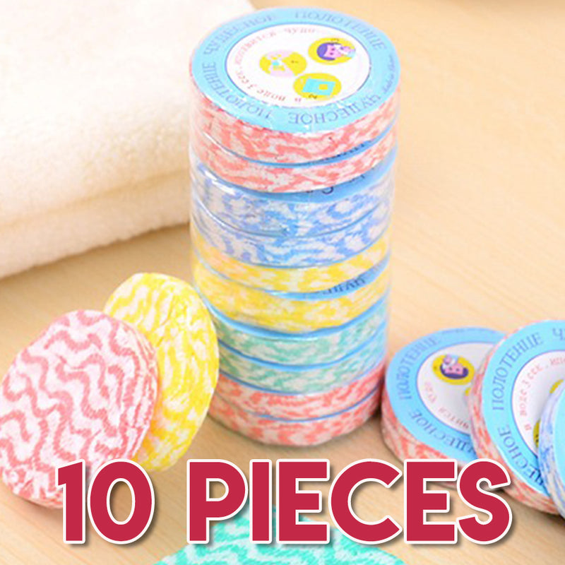 idrop [ 1pc / 10pcs ] Compressed Cleaning Water Absorbent Napkin Towel Disposable Non Woven Fabric [ 45cm x 23cm ]