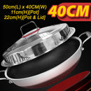 idrop [ 40CM ] Honeycomb Nonstick Stainless Steel SUS316 Cooking Wok with Full Lid Cover / Kuali Memasak Keluli Tahan Karat / 蜂窝不粘不锈钢SUS316炒锅半全盖