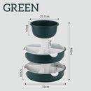 idrop [ 3 LAYER ] Multilayer Kitchen Rotating Hotpot Steambot Food Meat Vegetable Display Platter