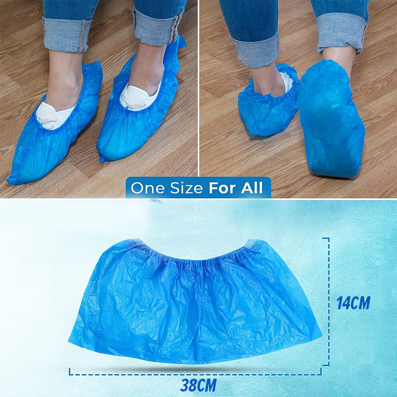 idrop [ 10PCS ] BUNDLE SET Raincoat & Shoe Cover / Set Bundle Baju Hujan & Sarung Kasut Pakai Buang / 套装雨衣和鞋套