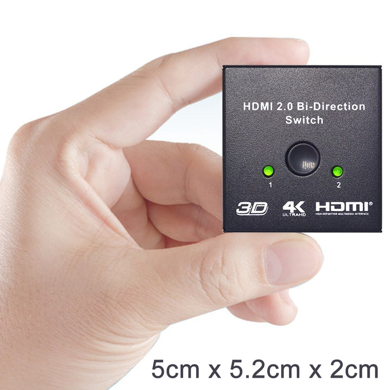 idrop HDMI 2.0 Bi-Direction Switch | 1 Host to 2 Device / 2 Host to 1 Device | Support 4K Ultra HD & 3D Resolution