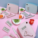 idrop [ 7pcs ] Multifunction Fruit & Vegetable Cutting Board / Papan Pemotong Sayur dan Buah / 七件套萝卜刨(菜板果蔬盘七件套)(切菜器)