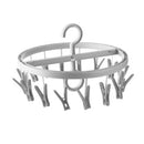 idrop [ 32CM ] 16 Clips Foldable Rotatable Hanging Drying Rack / Tempat Gantung Baju & Pakaian Ringan / 可折叠可旋转晾晒盘大号16夹(晾晒架)32CM