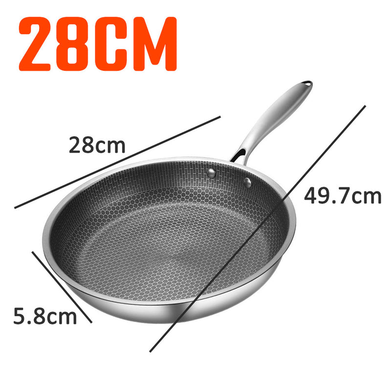 idrop [ 24CM / 28CM ] Inner Honeycomb Nonstick Single Handle Frying Pan / Periuk Masak Tidak Lekat / 24CM 28CM 内蜂窝不粘单柄煎锅