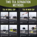 idrop [ 500ml ] 2IN1 Premium High Grade Glass Drinking Flask Tea Separation Bottle With SUS304 Stainless Filter / Botol Minuman Kaca 2 Dalam 1 Bersama Penapis Keluli Tahan Karat / 富光双层玻璃杯大容量茶水分离杯车载便携商务水杯