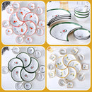 idrop 20PCS Moon Dish Ceramic Tableware Platter Set