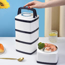 idrop [ 3 LAYER ] 14CM Stainless Steel Japanese Style Food Lunch Box / Bekas Makanan 3 Lapis / (三层)14CM日式保真空提篮(饭格)(方形 )(304)