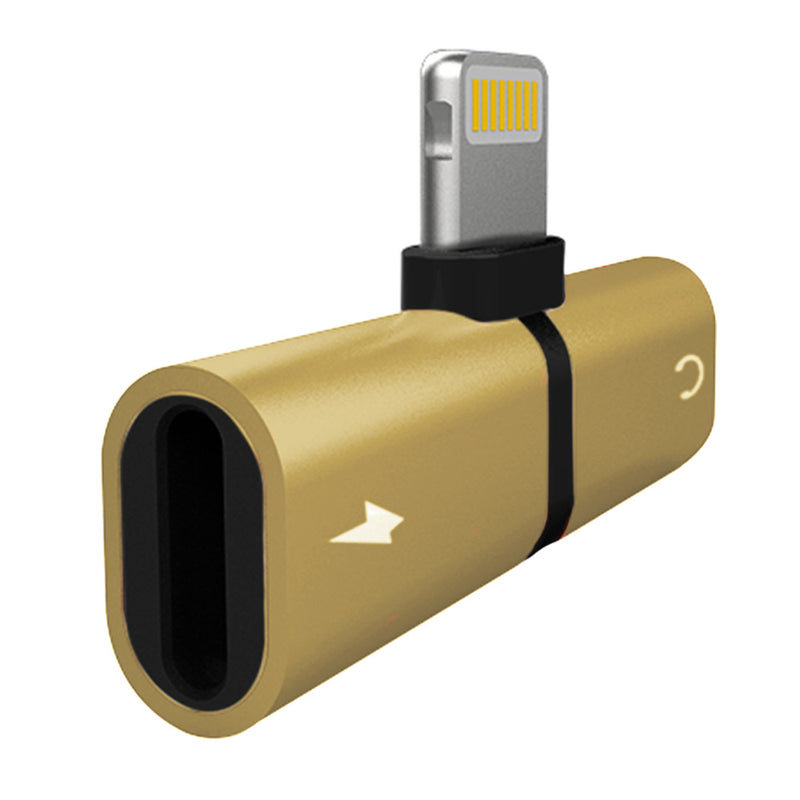 idrop 2 IN 1 Lightning Splitter Adapter [Audio/Call/Charge] Compatible for iPhone 7/8/X