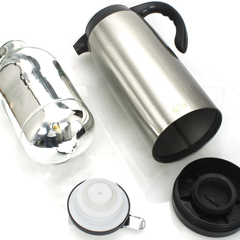 idrop [ 1.6L ] Thermal Stainless Steel Insulation Drinking Vacuum Kettle Flask Pot with Glass Inner Bile