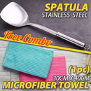 idrop 40CM Kitchen Honeycomb Non Stick Cooking Frying Wok SUS304 Stainless Steel with Lid Cover [ FREE Spatula & Microfiber Towel ]