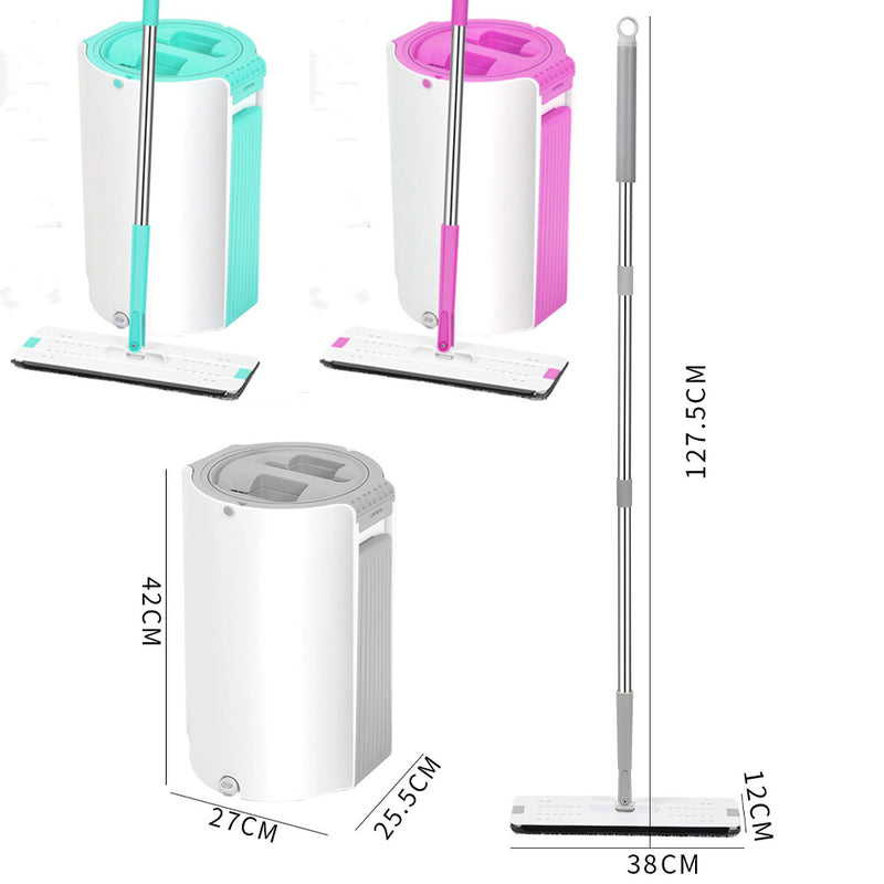 idrop Household Cleaning Flat Mop with Wash Bucket / Mop Lantai Rumah / 带洗桶的家用清洁平板拖把