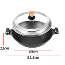 idrop [ 40CM ] KATA Maifan Nonstick Marble Stone Frying Cooking Wok / Periuk Kuali Masak Tidak Lekat / 40CM麦饭石双用大炒锅(组合盖)(KATA)