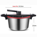 idrop [ 5.5L ] 25.5CM Stainless Steel Micro Pressure Non Stick Cooking Soup Pot Cooker
