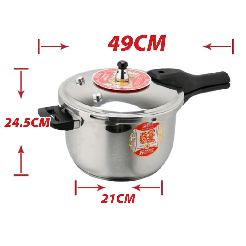 idrop [ 8L ] 26CM Stainless Steel Steam Pressure Cooker Pot / Periuk Memasak Tekanan Stim / 26CM旺年不锈钢压力锅8L