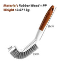 idrop Long Handle Bathroom Toilet Cleaning Bristle Brush / Berus Pencuci Tandas & Bilik Mandi / 橡胶木长柄硬毛刷子