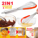 idrop 2 IN 1 Kitchen Stir Whisk & Silicone Batter Scraper
