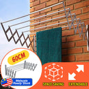 idrop [ 60CM / 100CM ] Wall Mounted 5 Bar Extendable Space Saving Clothes Laundry Hanger / Rak Gantung Baju basuhan 5 Palang / 壁挂式 5 杆可扩展节省空间的洗衣衣架