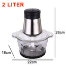 idrop [ 2 IN 1 ] 2 LITER Meat Grinder Blender with Glass Body & Stainless Steel Blade 220V-240V 50Hz [ 250W ] / 2in1 Mesin Pengisar Daging Badan Gelas / 带玻璃机身和不锈钢刀片的绞肉机搅拌机
