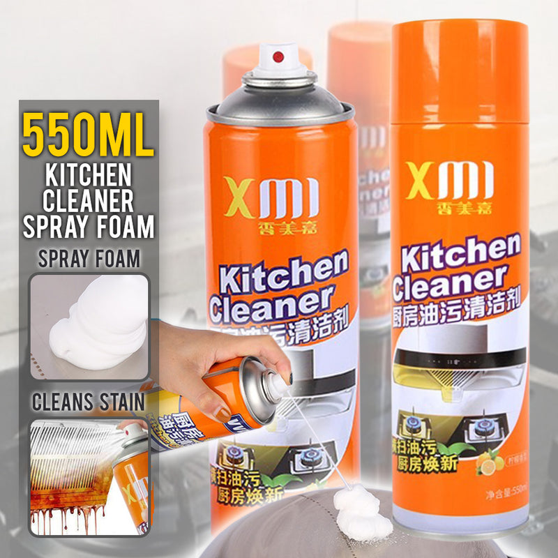idrop 550ml Kitchen Cleaner Foam Cleaning Spray Can