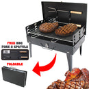 idrop HZA 14 Compact & Portable Outdoor BBQ Grill Mesh Barbecue Suitcase [ FREE Fork & Spatula ]