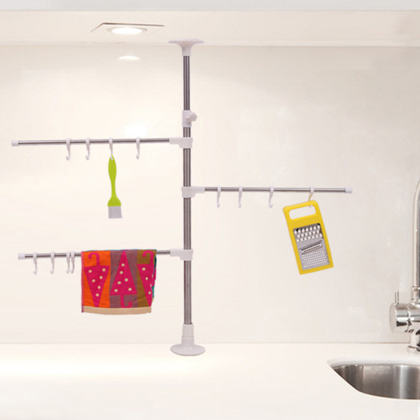 YF0999 Kitchen 12 Hook Stainless Steel Frame