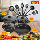 idrop [ 13pcs ] KITCHEN COOKWARE SET - Kitchenware Pot Pan and Utensils / Set Dapur Periuk Masak / 厨具锅盘和炊具套装