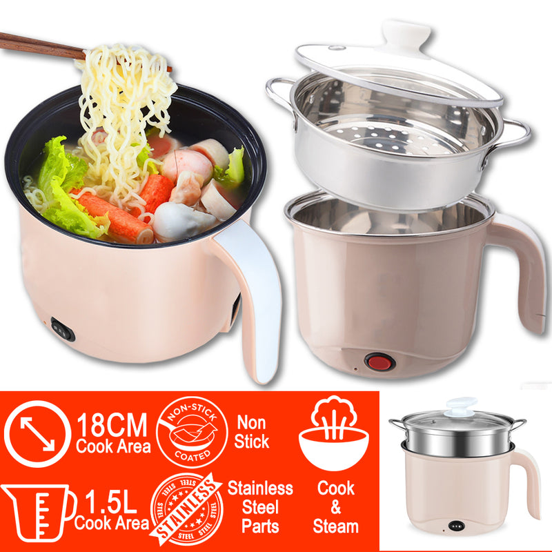 idrop 1.5L GX 2 LAYER Multifunction Non-stick Stainless Steel Electric Cooking Steam Pot