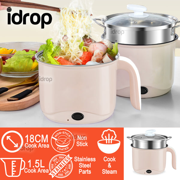 idrop 1.5L GX 2 LAYER Multifunction Non-stick Stainless Steel Electric Cooking Steam Pot