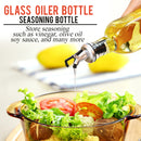 idrop Kitchen Oil & Seasoning Leak Proof Thick Glass Oiler Bottle Dispenser with Nozzle Mouth Piece [ 150ml / 180ml / 250ml / 500ml ]