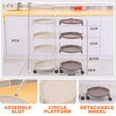 idrop 5 LAYER Multilayer Mobile Portable Household Kitchen Rack Shelf with Wheels