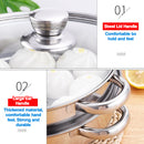 idrop [ 28CM ] 2 Layer Stainless Steel Cooking Wok Pot & Steamer / Periuk Memasak dan Masak Stim / 2层不锈钢炒锅和蒸锅